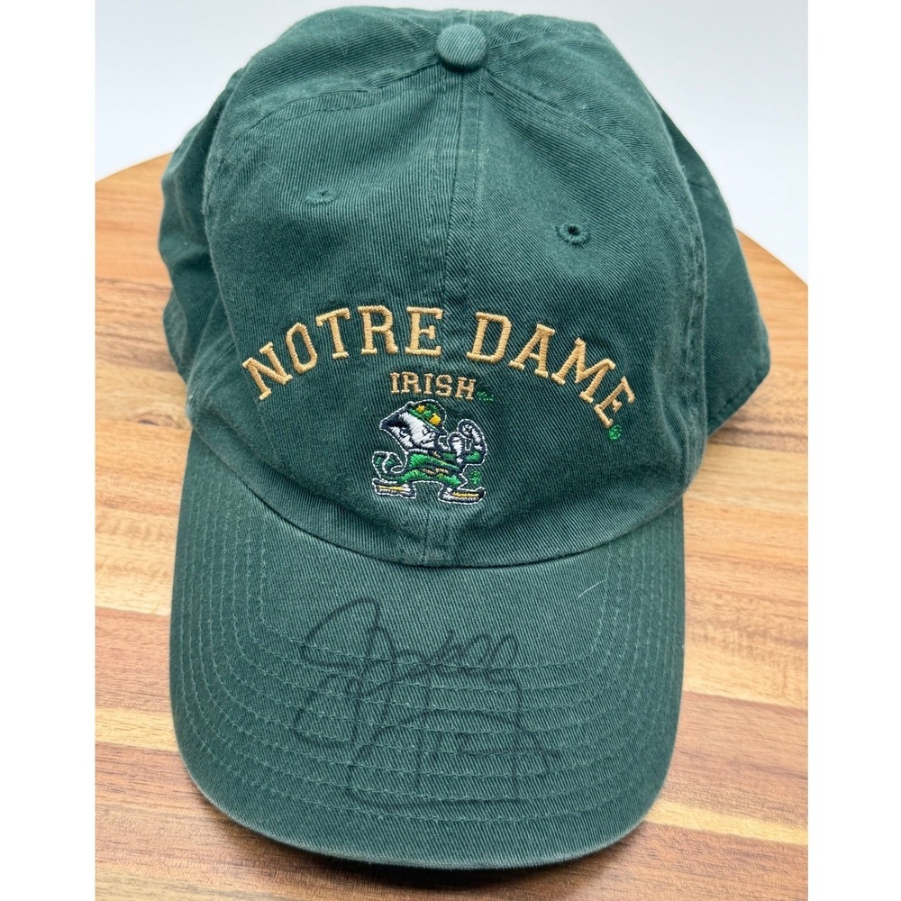 Rare Twin Enterprises Hall of Fame Bills QB Jim Kelly Signed Notre Dame Hat 0293